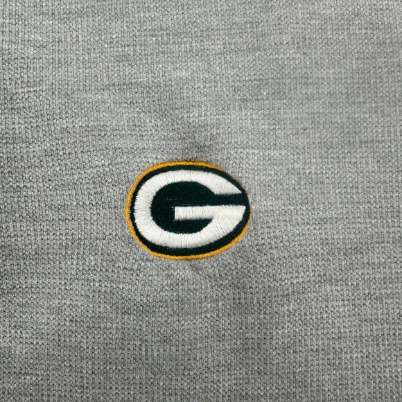 Vintage Green Bay Packers The Edge Mens XL Polo Shirt Gray Y2K Algodon - Picture 3 of 8